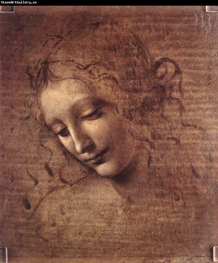 LEONARDO da Vinci The Virgin and Child with St Anne (detail)  f